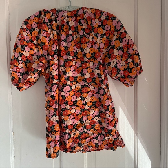 Loft floral top size xs pink orange and green - Picture 2 of 6